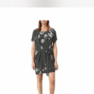 All Saints Floral Silk Mini Dress